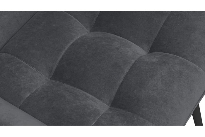 Стул «Шато» (конус Т2) Черный муар, Велюр DREAM Grafit (темно-серый)