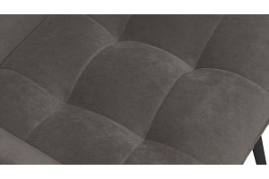 Стул Шато (конус Т2) Черный муар, Велюр DREAM Stone (серо-коричневый)