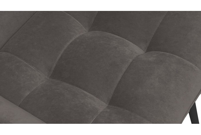 Стул «Шато» (конус Т2) Черный муар, Велюр DREAM Stone (серо-коричневый)